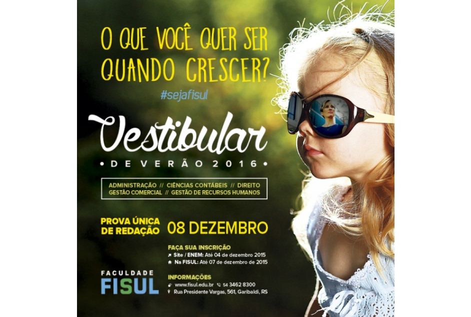 Vestibular de Verão 2016: inscrições abertas