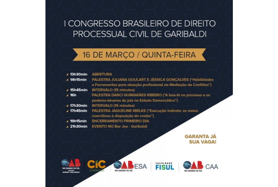 I Congresso Brasileiro de Direito De Garibaldi
