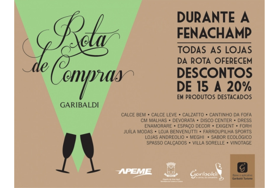 Rota de Compras oferece promoções especiais durante a Fenachamp