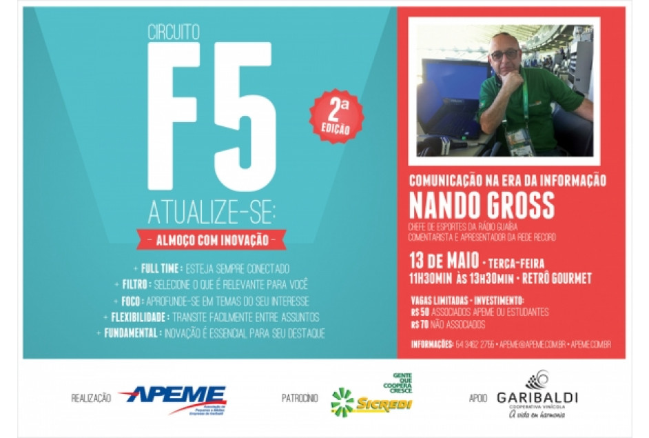 APEME promove evento com Nando Gross